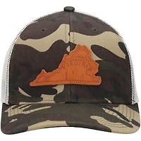 Casquette de camionneur Local Crowns Camo Virginia Icon Woodland State Patch pour homme