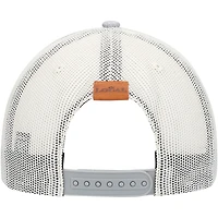 Casquette Snapback Local Crowns en cuir gris chiné avec écusson de l'État de New York pour homme