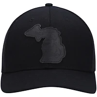 Local Crowns Michigan Blackout State Patch Trucker Snapback Casquette pour homme