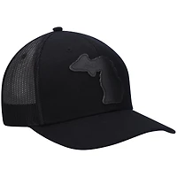 Local Crowns Michigan Blackout State Patch Trucker Snapback Casquette pour homme