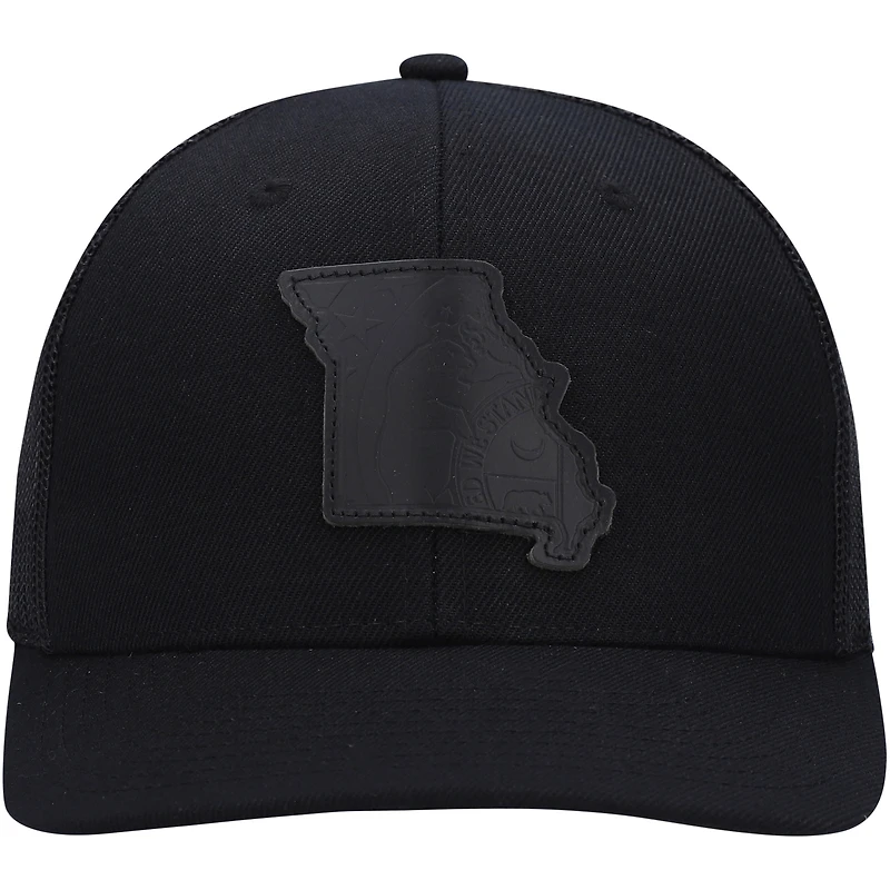 Men's Local Crowns Missouri Blackout State Patch Trucker Snapback Hat