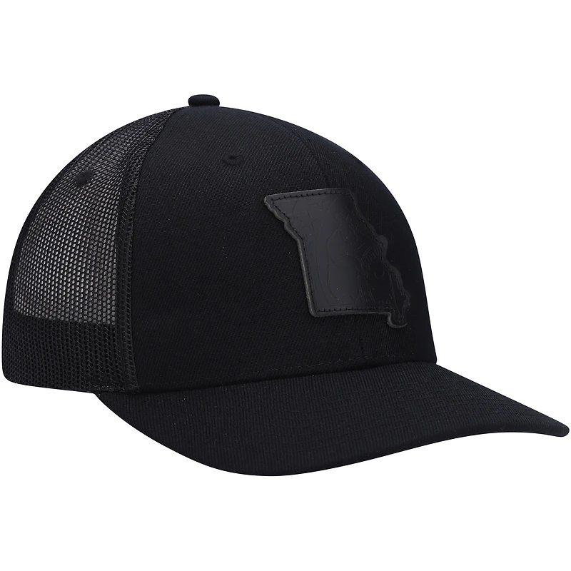 Men's Local Crowns Missouri Blackout State Patch Trucker Snapback Hat