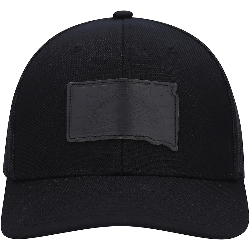 Men's Local Crowns South Dakota Blackout State Patch Trucker Snapback Hat