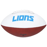 Ballon de football Franklin White Panel autographié par Aidan Hutchinson et Jack Campbell des Lions de Détroit
