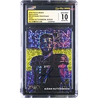 Aidan Hutchinson Detroit Lions 2022 Panini Select Neon Icons Gold #NI-25 #/10 CGC Fanatics Witnessed Authenticated 10/10 Rookie Card