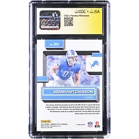 Carte de recrue autographiée d'Aidan Hutchinson (Detroit Lions) 2022 Panini Donruss Optic Holo n° 213