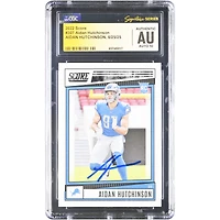 Aidan Hutchinson Detroit Lions Autographed 2022 Panini Score #307 CGC Authenticated Auto 10 Rookie Card