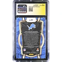 Carte de recrue autographiée d'Aidan Hutchinson (Detroit Lions), Panini Select 2022 n° 267, authentifiée CGC 9/10