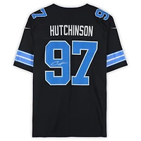 Maillot Nike Vapor F.U.S.E. noir en édition limitée, autographié par Aidan Hutchinson (Detroit Lions)