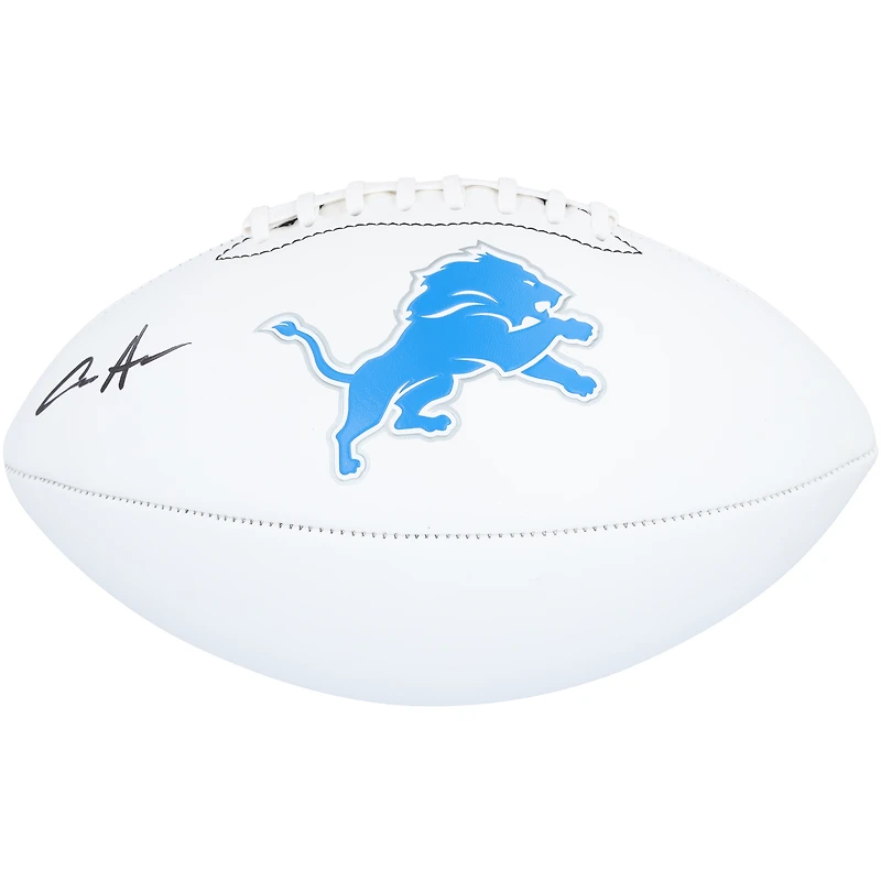 Ballon de football blanc Franklin autographié par Aidan Hutchinson des Lions de Détroit