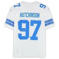 Aidan Hutchinson Detroit Lions Autographed White Nike Vapor F.U.S.E. Limited Jersey  