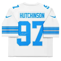 Maillot Nike Vapor F.U.S.E. blanc en édition limitée, autographié par Aidan Hutchinson (Detroit Lions)