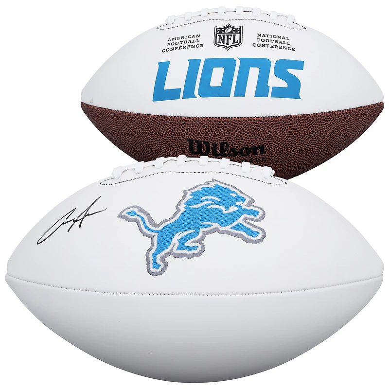 Aidan Hutchinson Detroit Lions Autographed Wilson White Panel Football