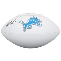 Ballon de football Wilson White Panel autographié par Aidan Hutchinson des Lions de Détroit