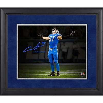 Aidan Hutchinson Detroit Lions Facsimile Signature Framed 11" x 14" Spotlight Photograph