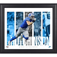 Collage de panneaux encadrés de 15" x 17" des joueurs des Lions de Detroit d'Aidan Hutchinson