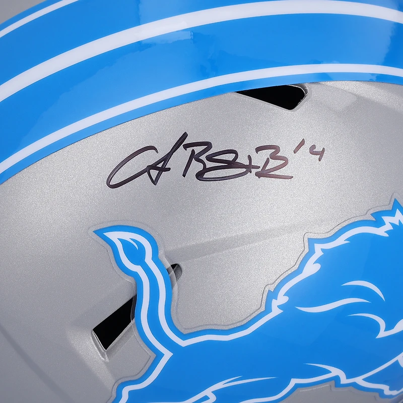 Amon-Ra St. Brown Detroit Lions Autographed 2024 Riddell Speed Replica Helmet