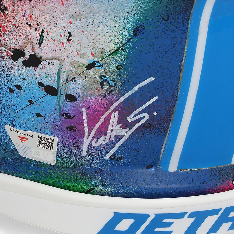 Amon-Ra St. Brown Detroit Lions Autographed 2024 Speed Authentic Helmet - Art by Shawn Voelker - NF70444446