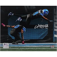 Amon-Ra St. Brown Detroit Lions Autographed 8" x 10" Touchdown Celebration Jumping Over Jahmyr Gibbs Photograph