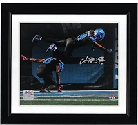 Photo dédicacée d'Amon-Ra St. Brown (Lions de Détroit) - 20 x 25 cm - Célébration d'un touchdown : il saute par-dessus Jahmyr Gibbs