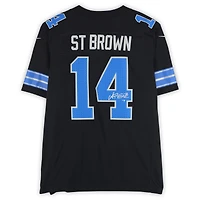 Maillot Nike Vapor F.U.S.E. noir dédicacé par Amon-Ra St. Brown des Lions de Détroit