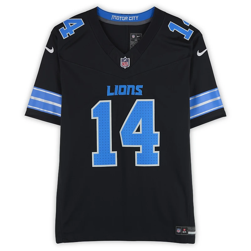Maillot Nike Vapor F.U.S.E. noir dédicacé par Amon-Ra St. Brown des Lions de Détroit