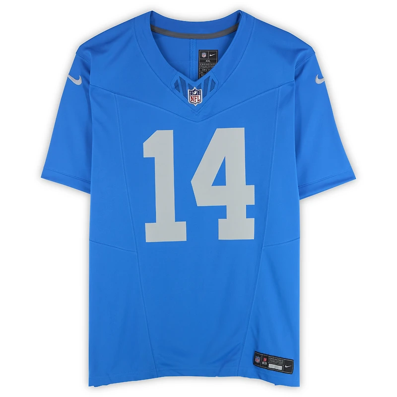 Maillot Nike Vapor F.U.S.E. bleu dédicacé par Amon-Ra St. Brown des Lions de Détroit