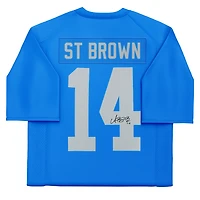 Amon-Ra St. Brown Detroit Lions Autographed Blue Alternate Nike Vapor F.U.S.E. Limited Jersey 