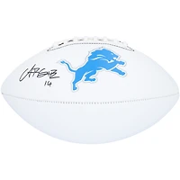 Ballon de football Franklin White Panel autographié par Amon-Ra St. Brown des Lions de Détroit