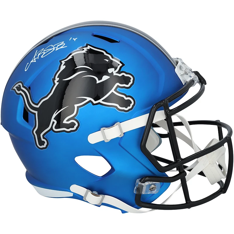 Amon-Ra St. Brown Detroit Lions Autographed Riddell 2024 Alternate Speed Replica Helmet