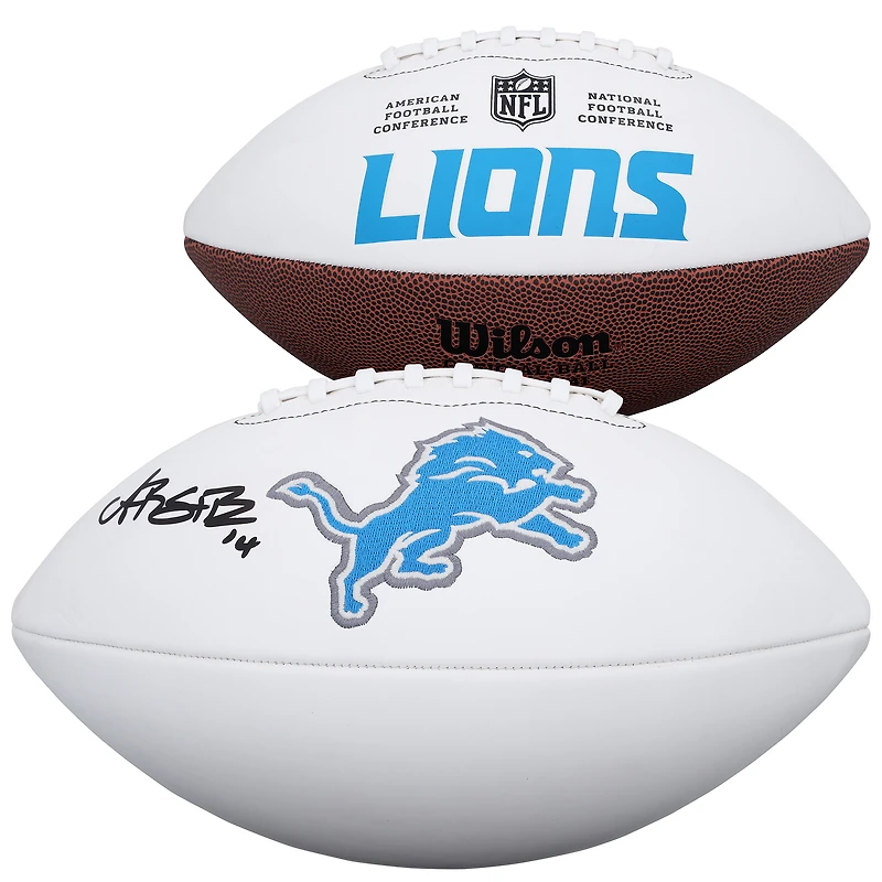 Amon-Ra St. Brown Detroit Lions Autographed Wilson White Panel Football