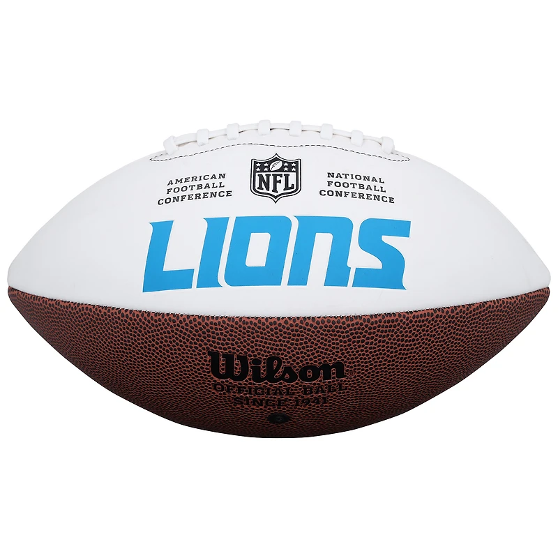 Amon-Ra St. Brown Detroit Lions Autographed Wilson White Panel Football