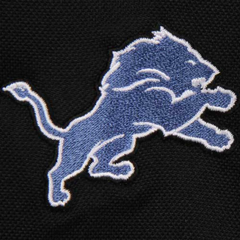 Polo piqué Xtra-Lite des Lions de Détroit d'Antigua - Noir