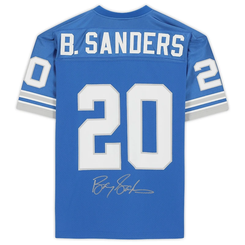 Barry Sanders Detroit Lions Autographed Light Blue Mitchell & Ness Authentic Jersey