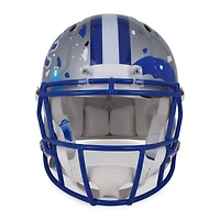Barry Sanders Detroit Lions Autographed Riddell Speed Authentic Helmet  - Art by King Saladeen - Limited Edition #1/1 - WN55915781