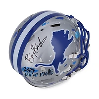 Barry Sanders Detroit Lions Autographed Riddell Speed Authentic Helmet  - Art by King Saladeen - Limited Edition #1/1 - WN55915781