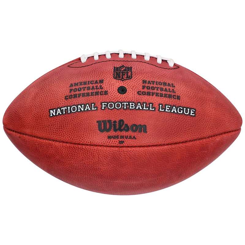Ballon de football professionnel Wilson Duke dédicacé par Barry Sanders des Detroit Lions