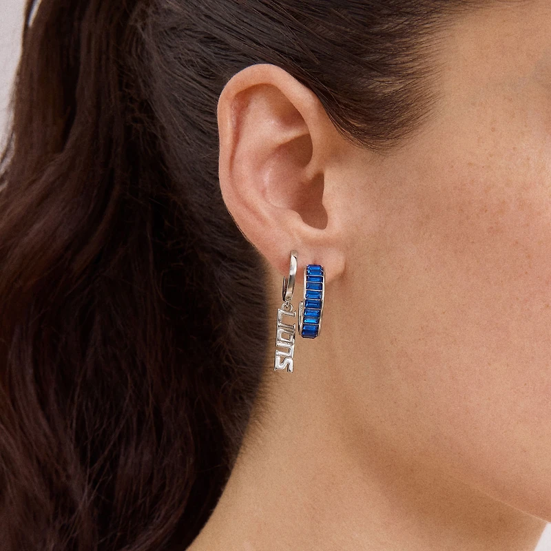 BaubleBar Detroit Lions Baguette Hoop Earring Set of 2