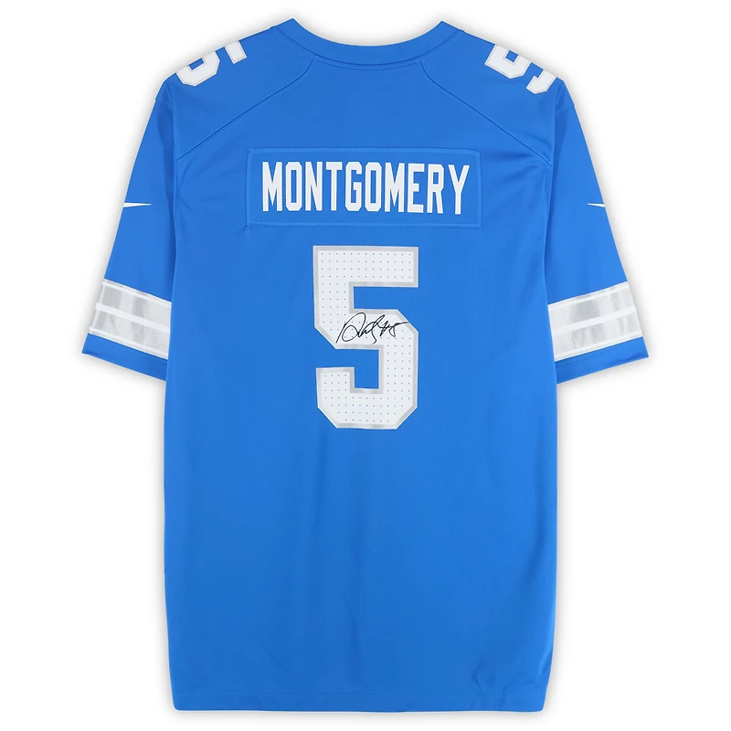 Maillot Nike bleu dédicacé par David Montgomery des Lions de Détroit