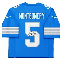 Maillot Nike bleu dédicacé par David Montgomery des Lions de Détroit