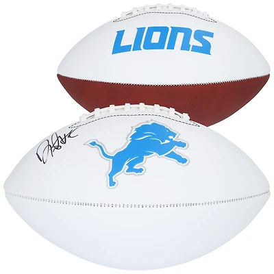 Ballon de football Franklin White Panel autographié par David Montgomery, Detroit Lions