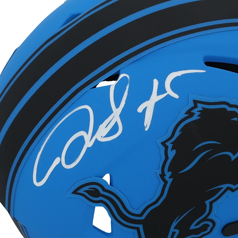 Casque Riddell Rave Speed Mini autographié par David Montgomery des Detroit Lions