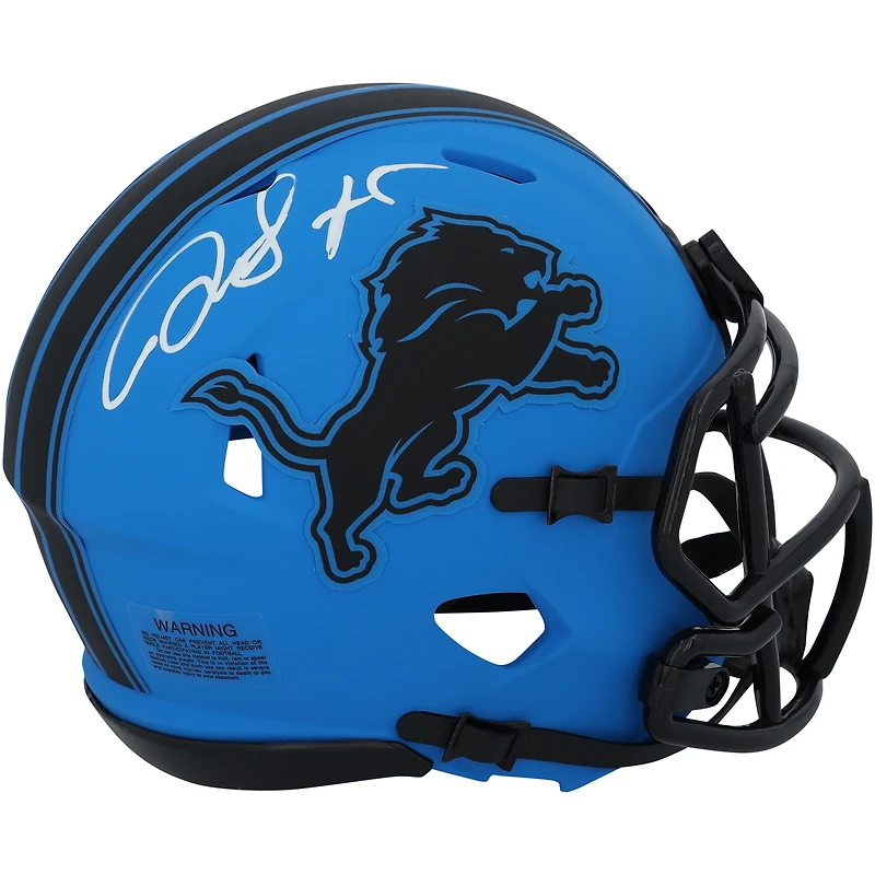 Casque Riddell Rave Speed Mini autographié par David Montgomery des Detroit Lions