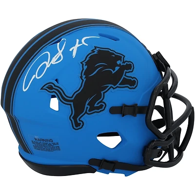 Casque Riddell Rave Speed Mini autographié par David Montgomery des Detroit Lions