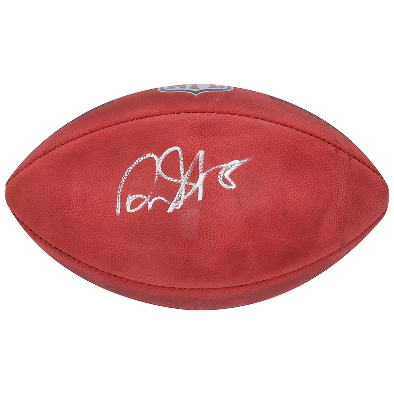 Ballon de football Wilson Duke en couleur autographié par David Montgomery, Detroit Lions