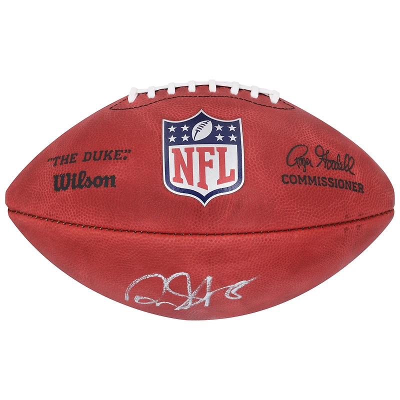 Ballon de football Wilson Duke en couleur autographié par David Montgomery, Detroit Lions