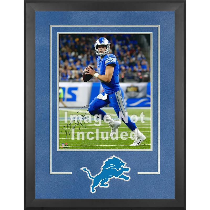 Cadre photo vertical de luxe Detroit Lions 16'' x 20'' avec logo de l'équipe