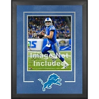 Cadre photo vertical de luxe Detroit Lions 16'' x 20'' avec logo de l'équipe