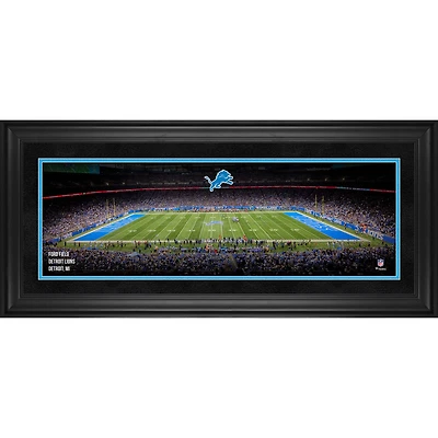 Photographie panoramique encadrée des Lions de Détroit (10" x 30") du Ford Field