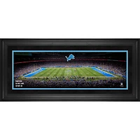 Photographie panoramique encadrée des Lions de Détroit (10" x 30") du Ford Field